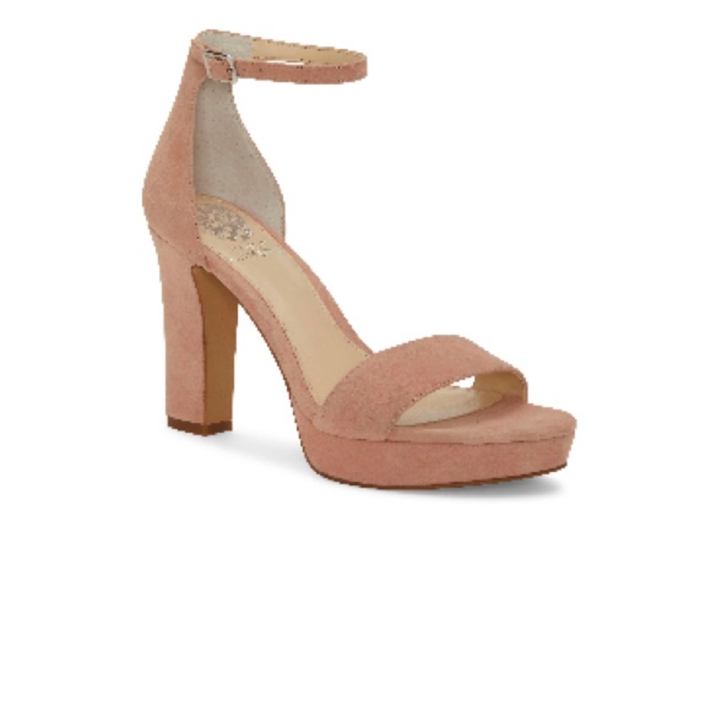 NEW Vince Camuto Sathina platform sandal Rose Glow Suede 8
